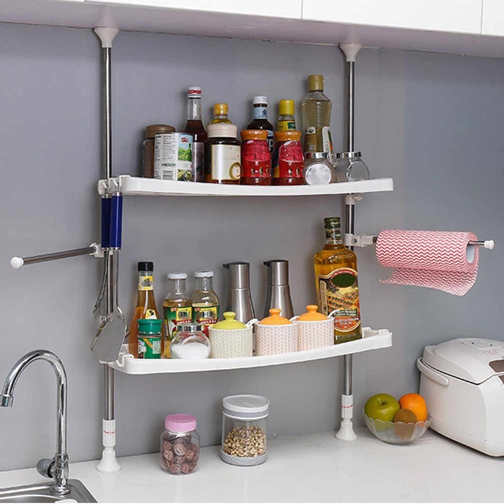 Étagère de Comptoir pour Épices – Organisateur de Cuisine en Acier Inox
