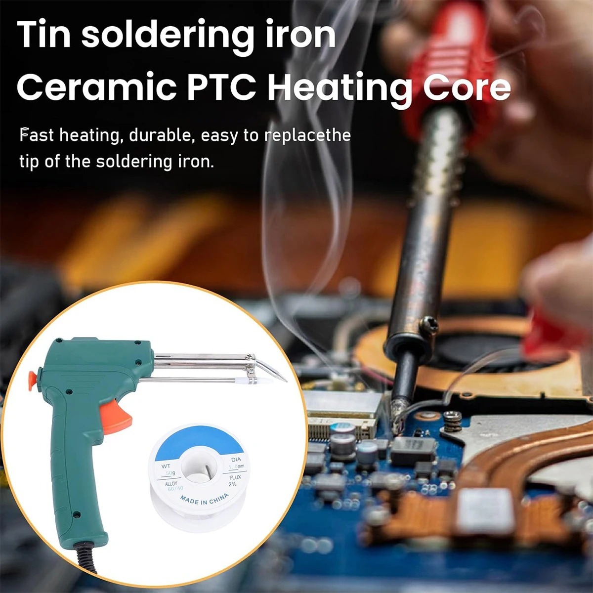 Fer à souder électrique automatique - Kit de soudure 60W avec tête interchangeable