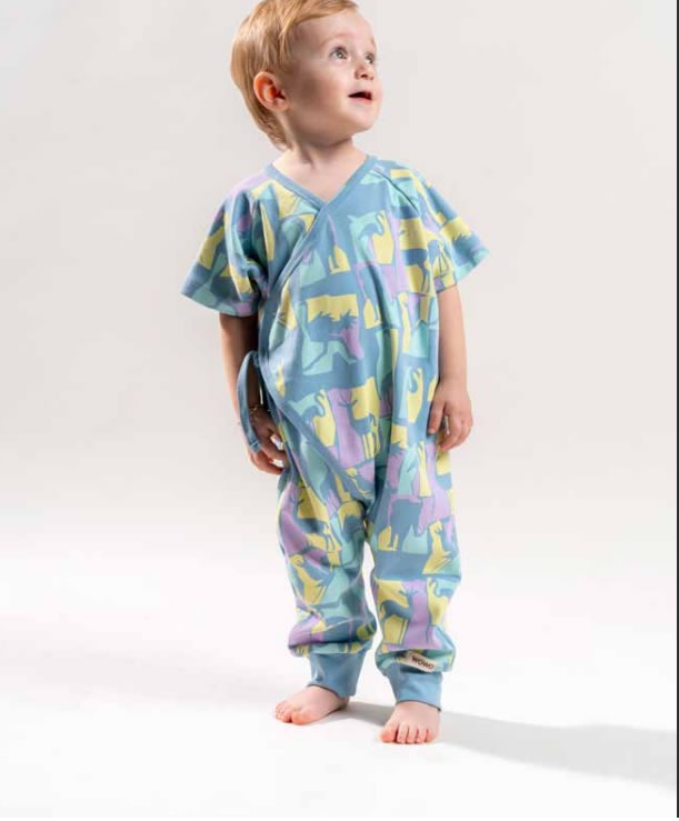 Grenouillère croisé unisexe Animaux une pièce – wowo