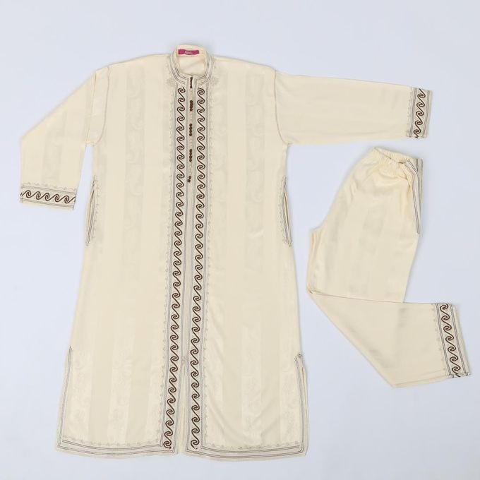 Jabador Maroc Caftan nkhwa garçon- Beige