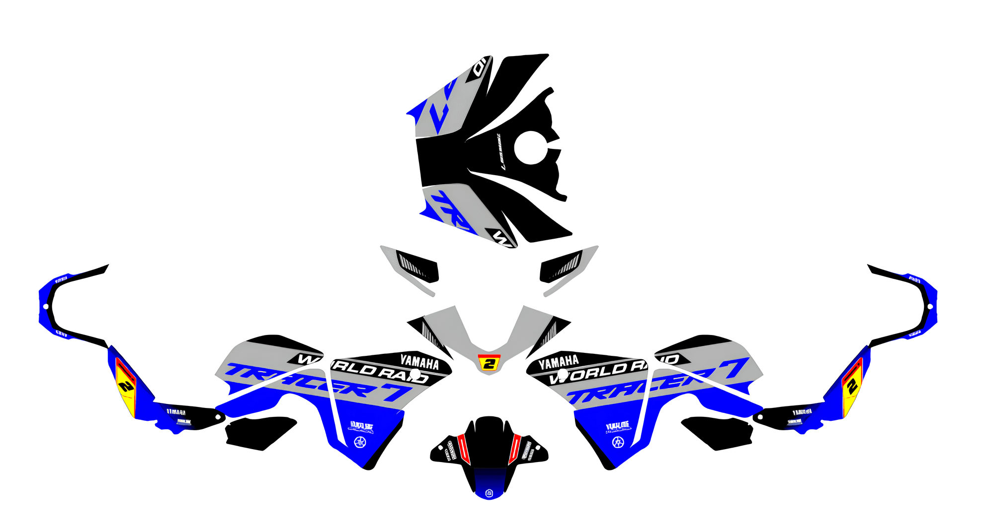 Kit déco Yamaha Tracer 700 – Factory Bleu