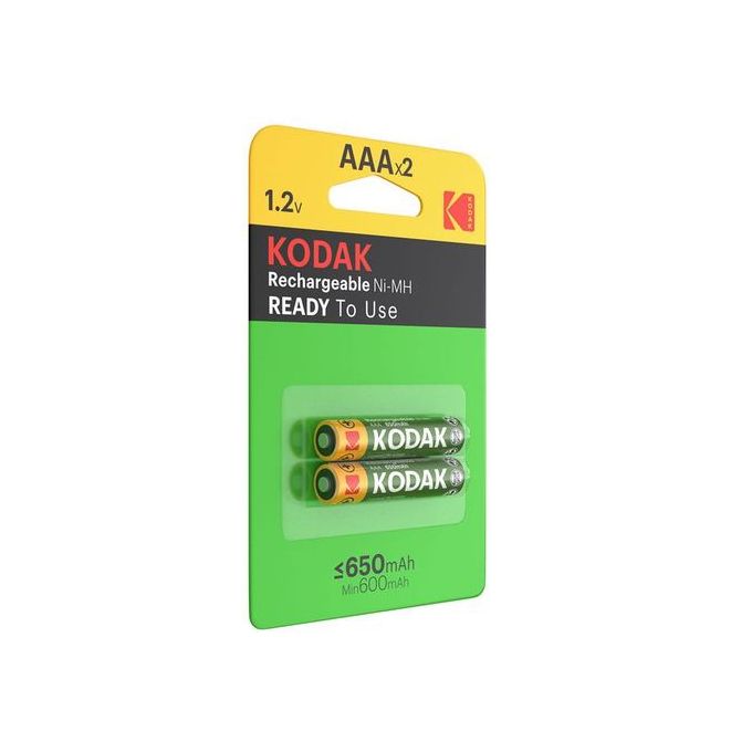 Kodak 2 Piles Rechargeable 650 mAh - AAA / LR03 1,2V