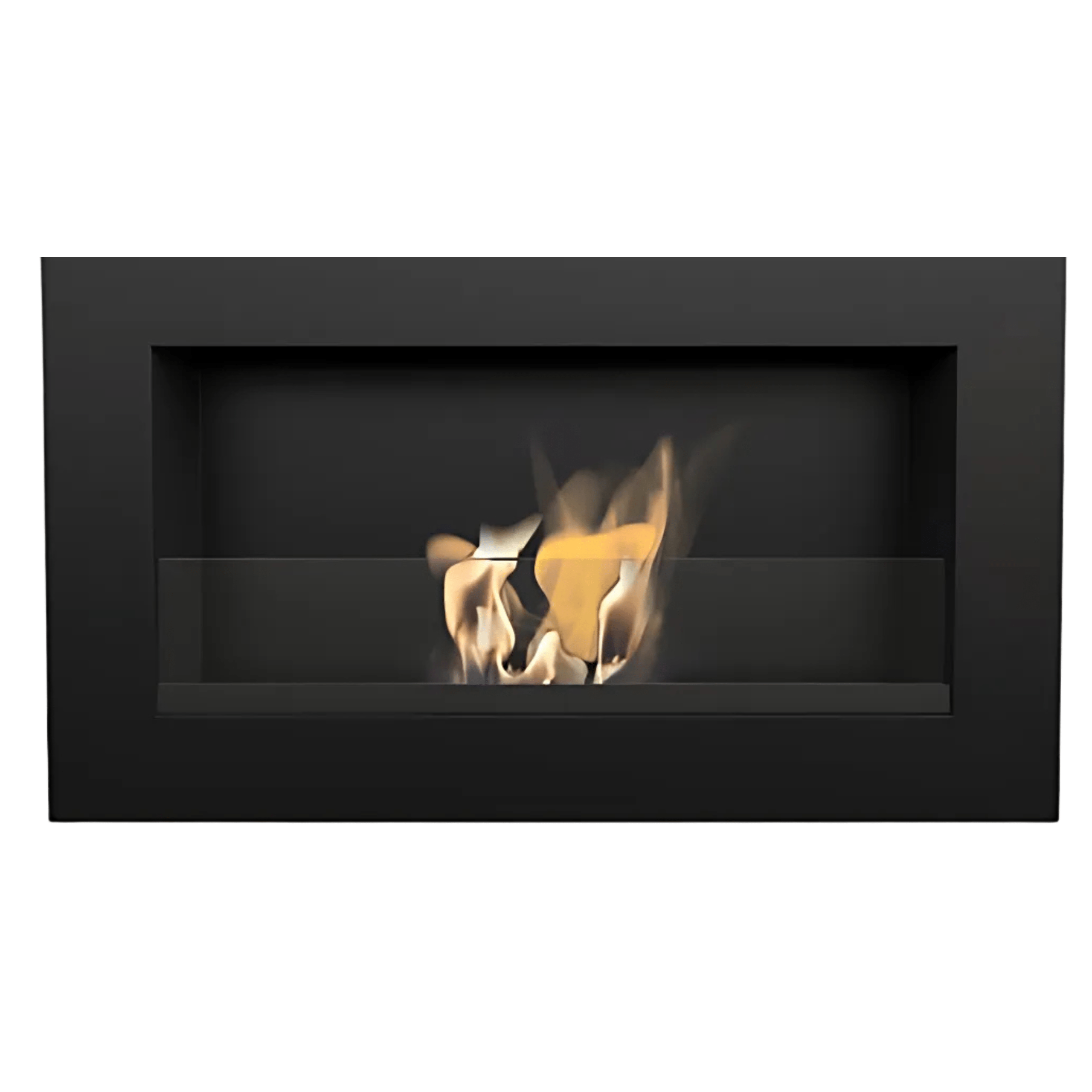 kratki golf cheminée Bio- sfeerhaard avec plaque de verre "1m"