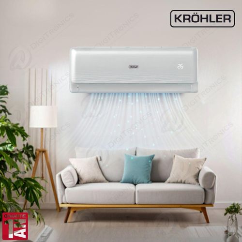 KRÖHLER Climatiseur Mural, 9000 BTU, Affichage digital, Economie d’énergie