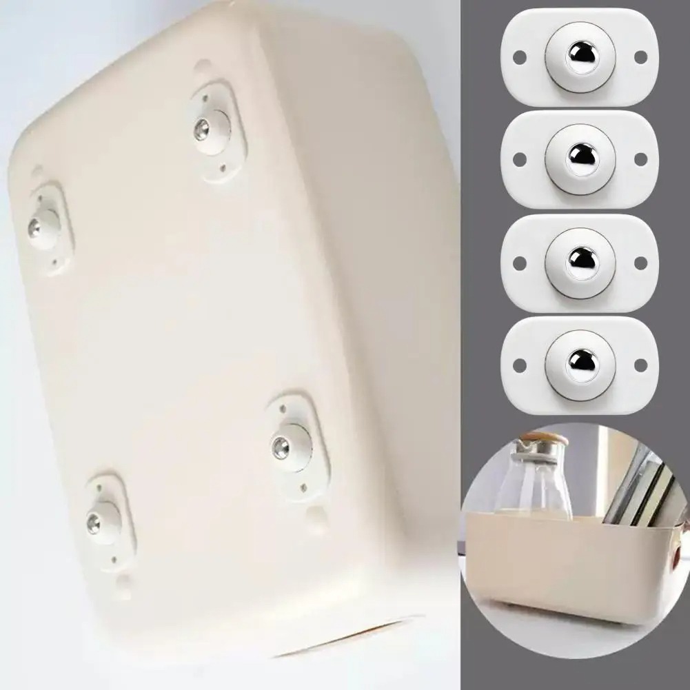 Lot 4 Pcs Roulettes Pivotantes Auto-Adhésives Mini Roulettes Pivotantes à 360°