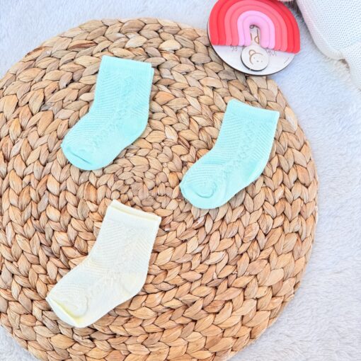 Lot de 3 paires de chaussettes bébé coloris au choix