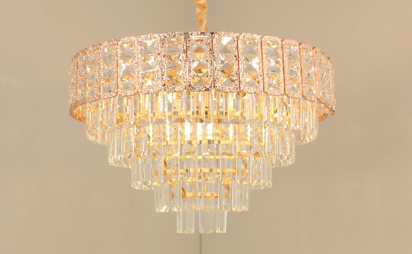 Lustre en Cristal Moderne DSRJ Gold