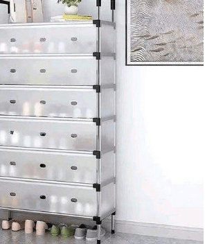 Meuble à chaussures - Résistant - 140x63x27 cm - Gain de place - Organisateur - Mixte