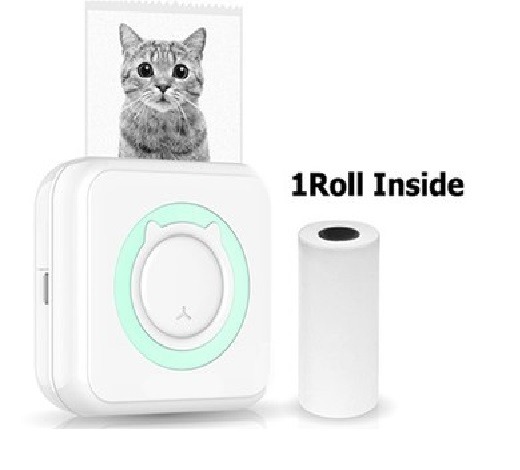 Mini imprimante themique portable photo texte pour étudiants, étiqueteuse sans fil Bluetooth vert