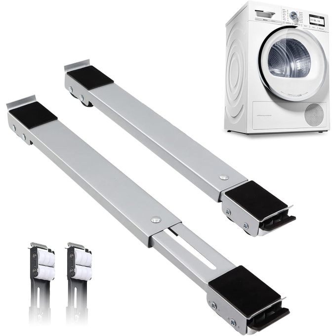 Pack 2 Glissières Réglables pour Déplacement de Meubles Lourds jusqu'à 227 kg