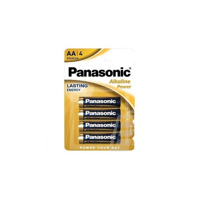 Panasonic Paquet de 4 piles Batterie AA (R6) 1,5 V Bronze Alkaline Power