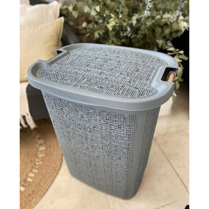 Panier à linge - Marque inconnue - 60L - Couverture - Couleurs aléatoires - Noir, gris ou beige