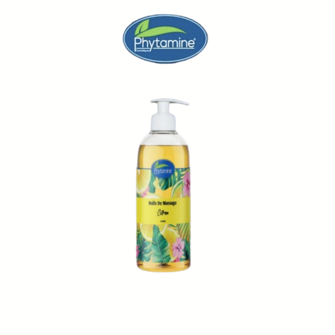 Phytamine Huile de Massage au Citron – Paraffine 500ml