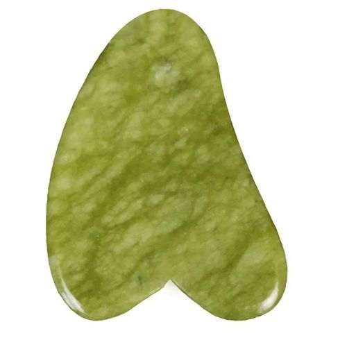 Pierre Naturel Gua Sha Jade, Outil de massage visage, anti-stress, relaxation, Grattoir Facial