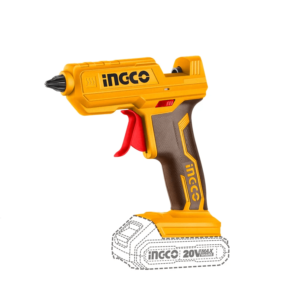 Pistolet à colle 20v (sans batterie/sans chargeur)+3pcs