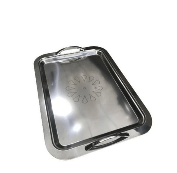 Plateau à servir INOX LAMACOM avec motifs 60 / 40cm