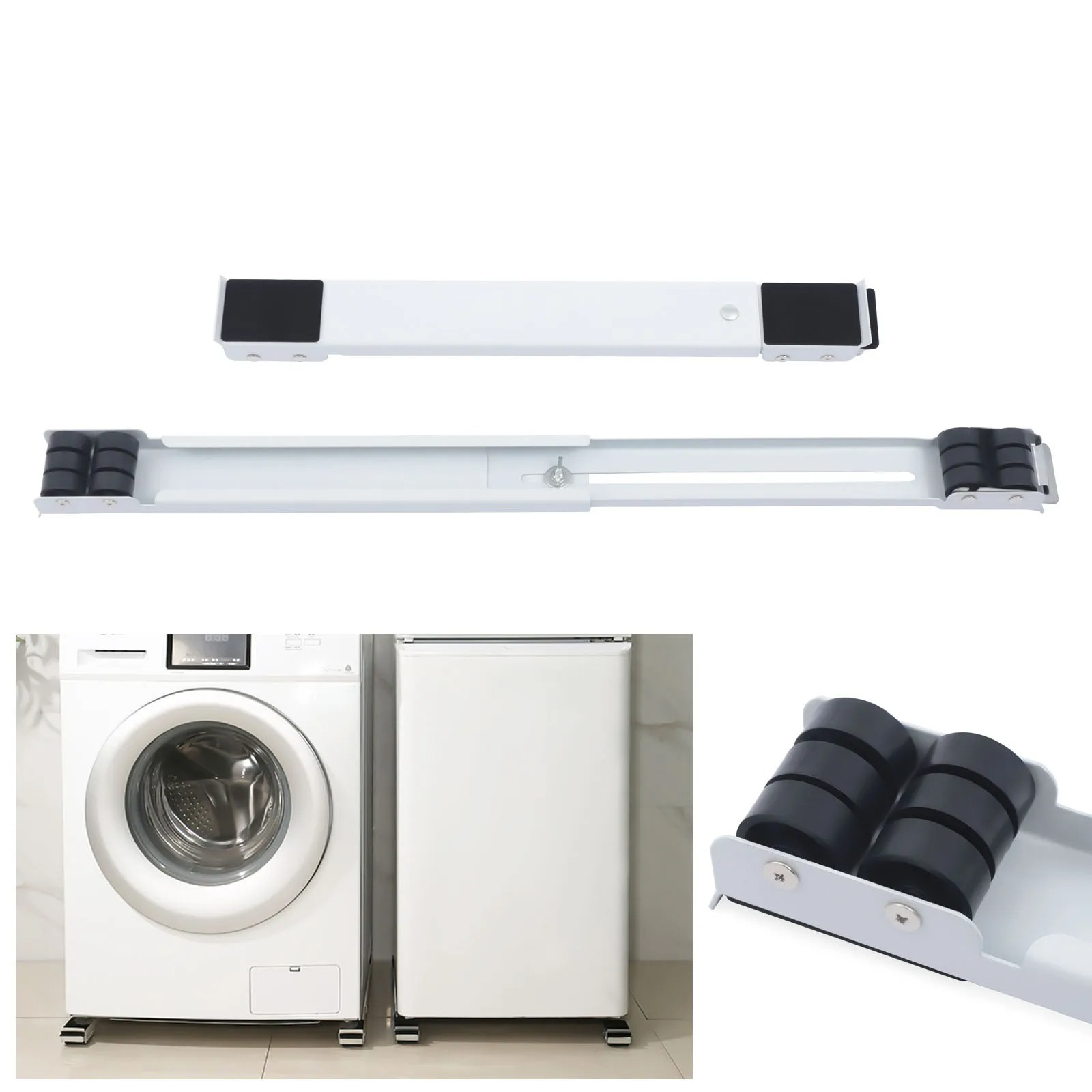 Porte-lave-linge et réfrigérateur avec roues – Support mobile pour appareils lourds