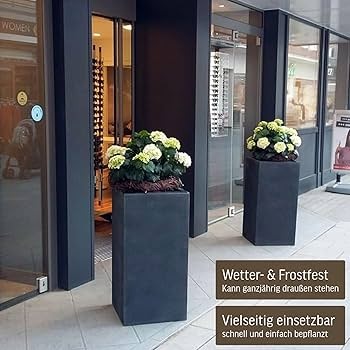 Pot de Fleurs en Fibre de Verre – Robuste & Moderne