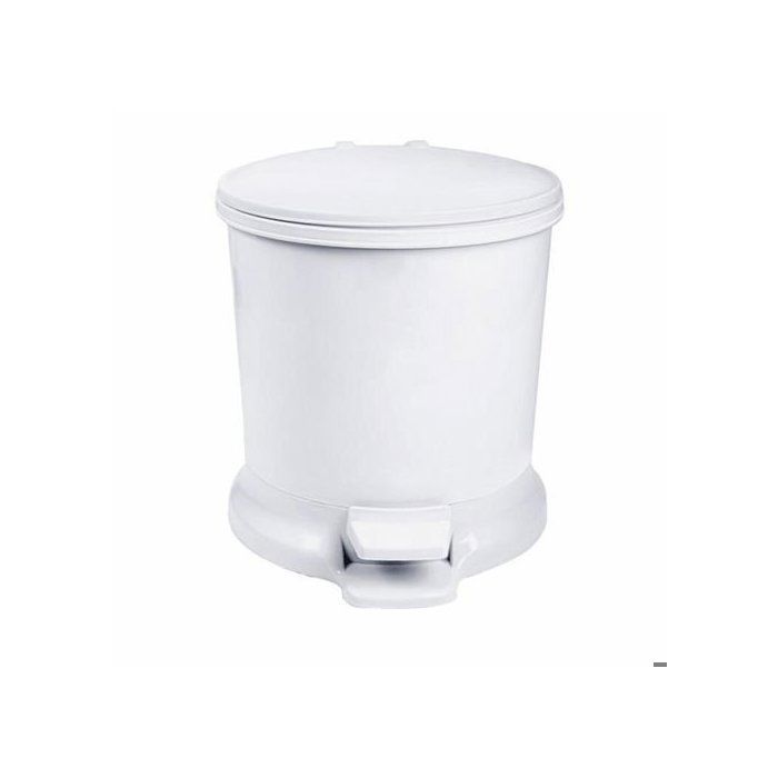 Poubelle à Pédale Ronde -Couleur blanche-Marque SAGA