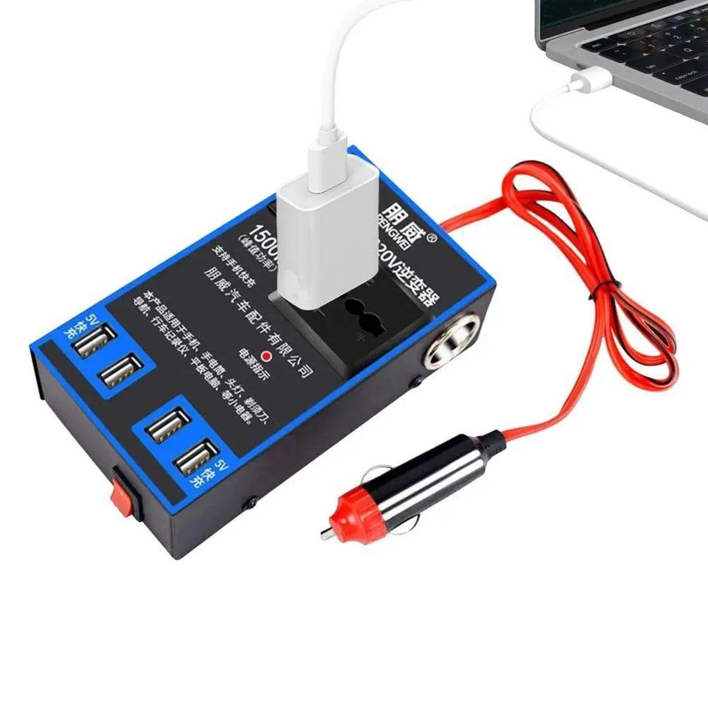 Prise 1500w de voiture et quatre tête USB 12 V