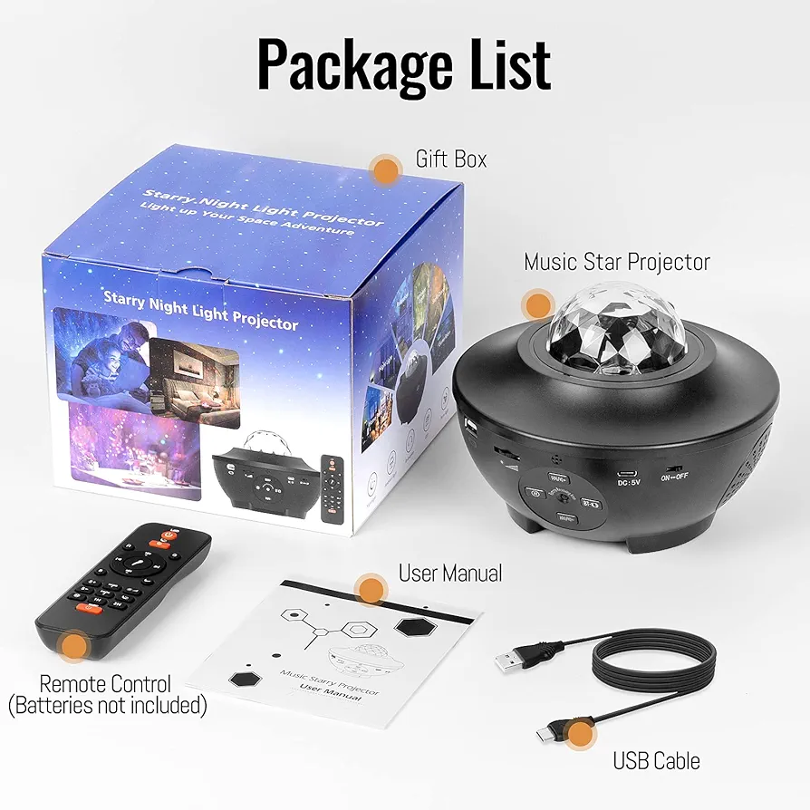 Projecteur galaxy led mp3