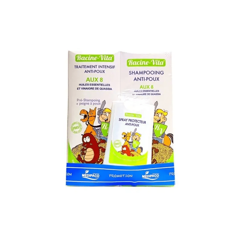 RACINE VITA PACK ANTI-POUX SHAMPOOING + TRAITEMENT LOTION + SPRAY PROTECTEUR