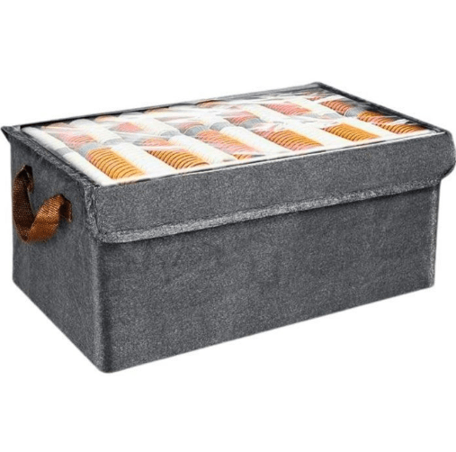 Rangement pliable pour vêtements  Gris - 46/28/20cm - Optimise l'espace