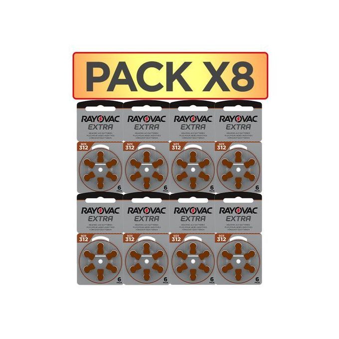 Rayovac 1x8 piles 312 Extra avancé - Piles Auditives - Piles pour Ecouteurs 312