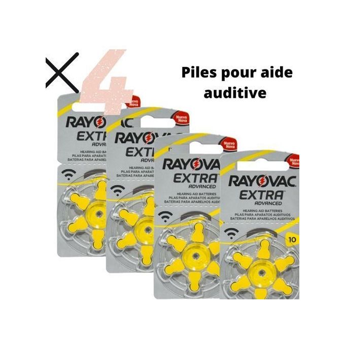 Rayovac 4 Pack de 6 piles auditives 10 Extra advanced