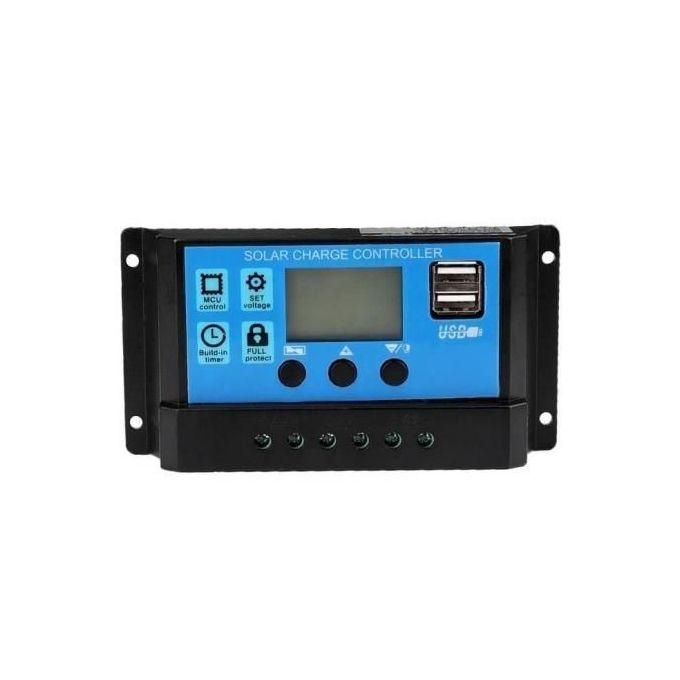 Régulateur de CHARGE PWM 12V 24V 30A Dual USB LCD Contrôleur