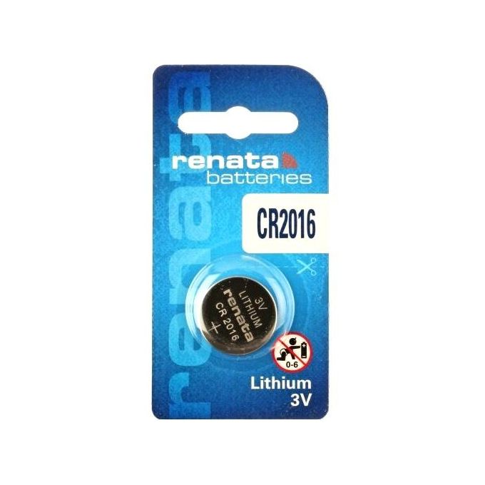 Renata Pile Bouton au Lithium 3 volts Blister 1 unité // Pile CR2016 3V