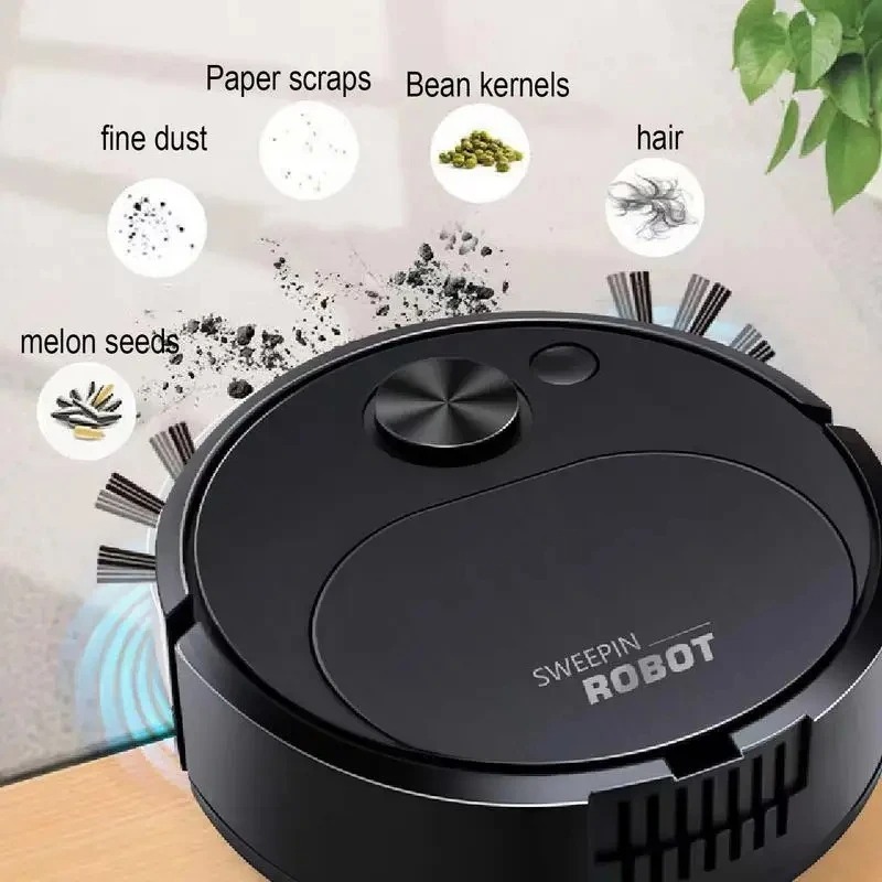Robot Aspirateur Compact – Nettoyage sans fil, faible consommation d'énergie
