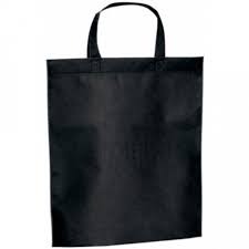 Sac non tissé Blanc et Noir à anse et soufflet  50/50/10 cm 100 pièce