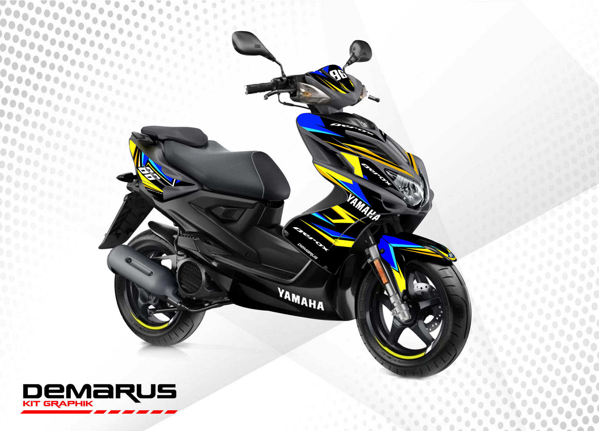 STIKERS AEROX MBK BLEU