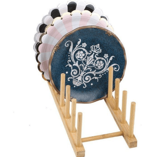 Support de couvercle de casserole en bambou .proximité de la cuisine, assiette, séchage, étagère de rangement-1 pièce