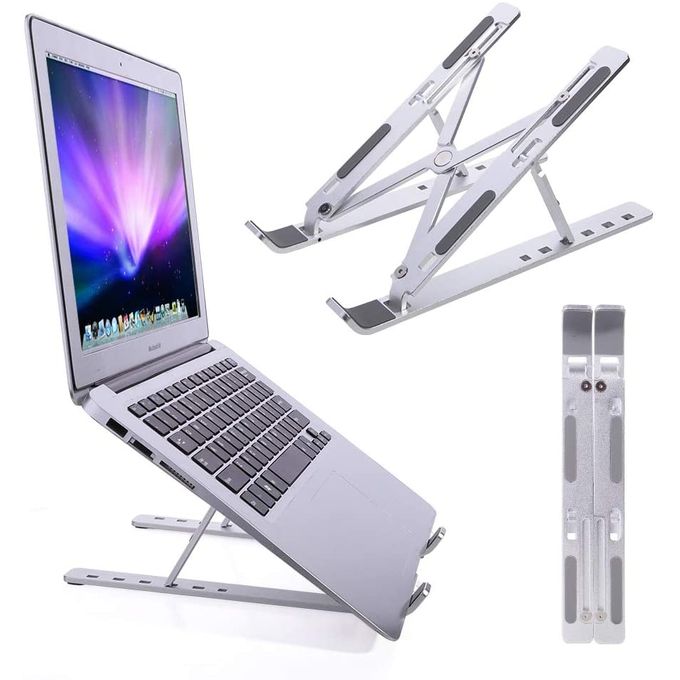 Support pliable pour ordinateur Portable Mac et PC, en Aluminium, Support Antidérapant