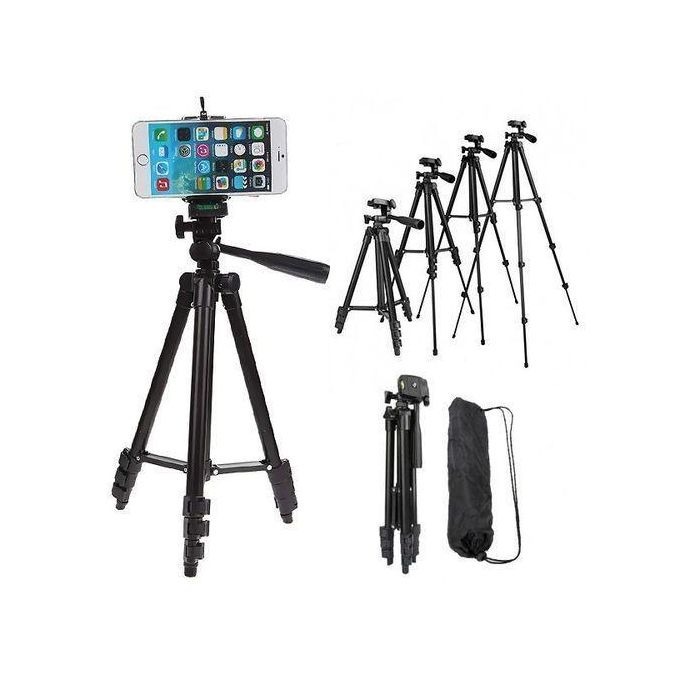 Support Téléphone – Trépied Aluminium 360° avec Fixation Ajustable