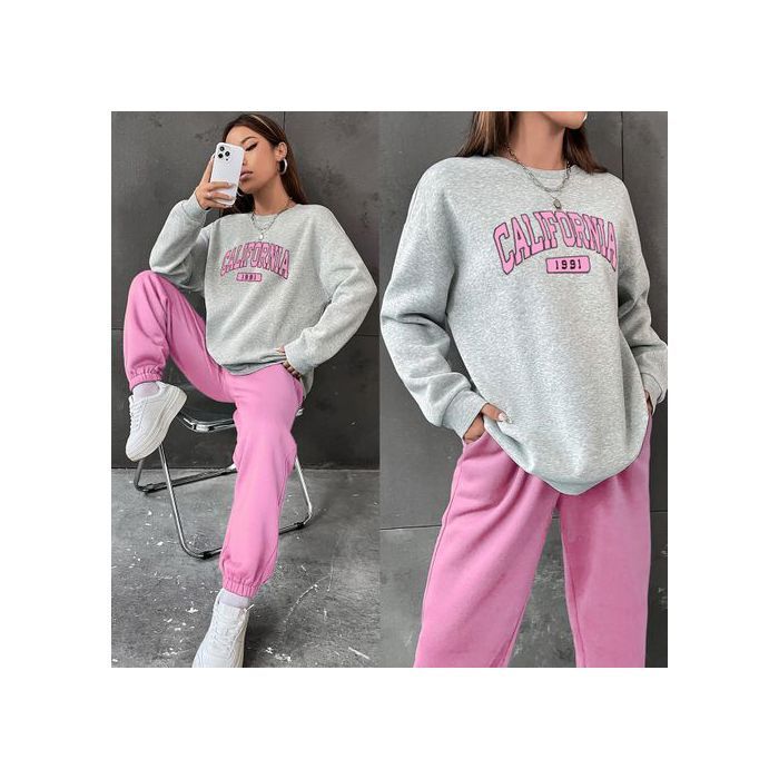 Survêtement 2 Pièces Ensemble Jogging Hoodies Femmes Ref 60 - Rose