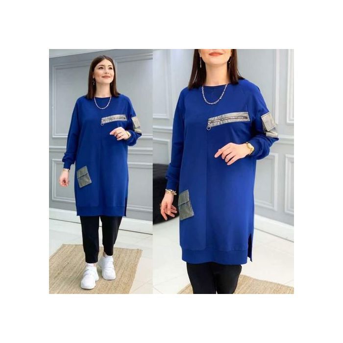 Survêtement 2 Pièces Ensemble Jogging Hoodies Femmes Ref 04 - Bleu