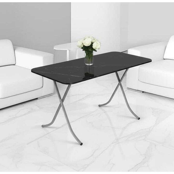 Table pliante GM au design marbre noir – Élégance moderne 70/120m