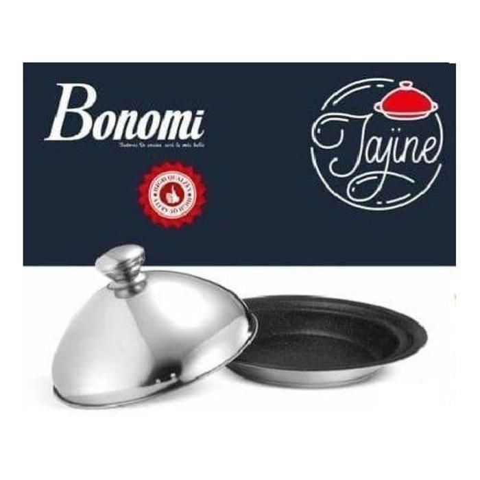 Tagine - Inox - 34 cm - Couvercle en inox - Compatible tous feux - Granit