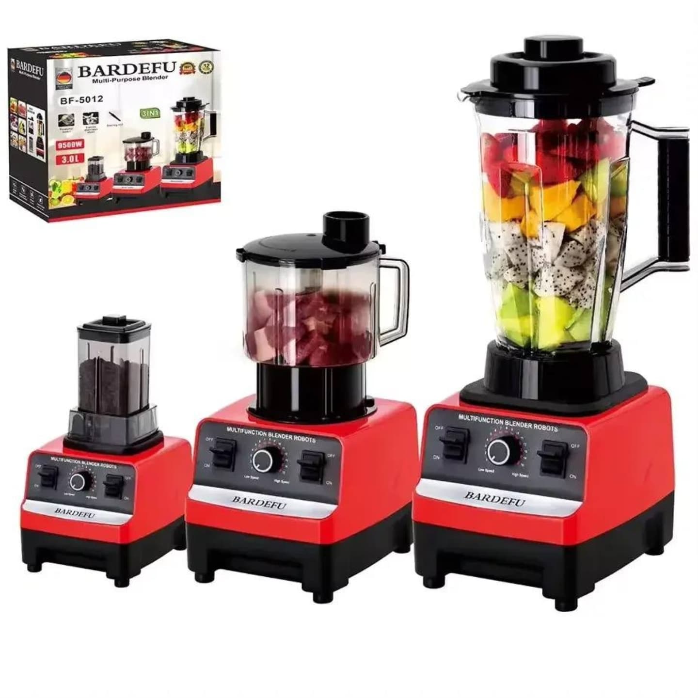 TATCH Professionnel Blender Lourd 2L 15Vts 2Bocaux multifonction Broyeur Glaces Puissant Smoothie et Bébé