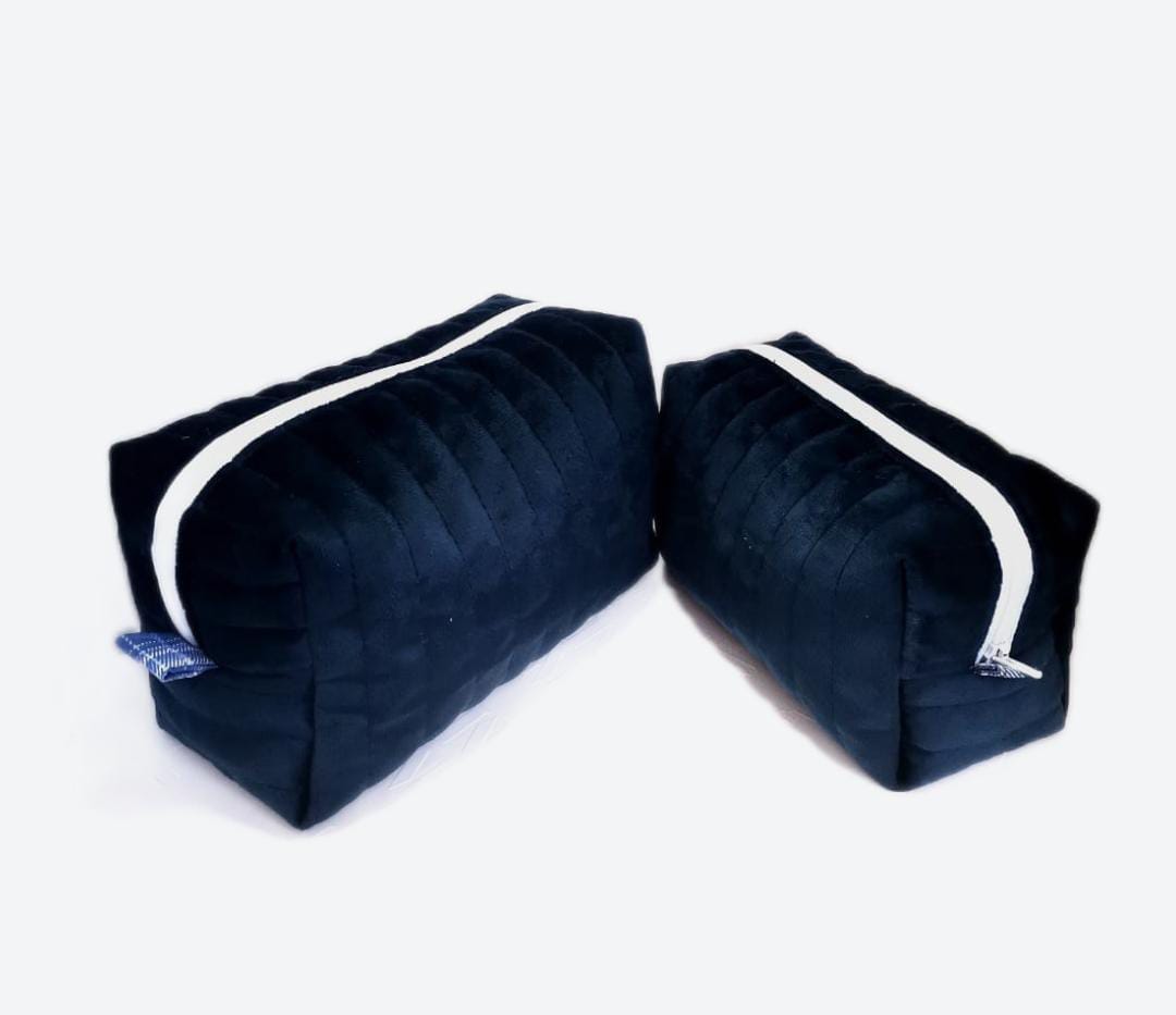 Trousse à Cosmétiques - Bleu Marine - Tailles XL et L