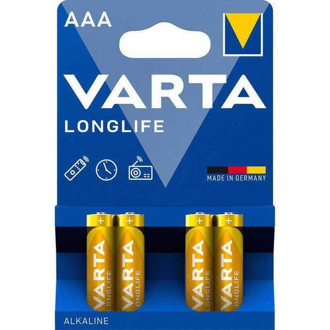 VARTA 4 Piles AAA 1.5v Longlife Alkaline LR6 Pile Alcaline // Blister 4PcS