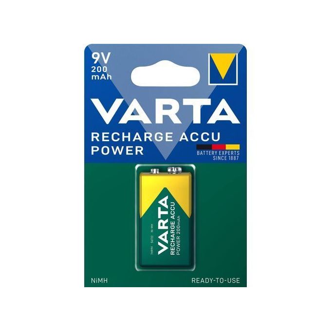 VARTA batterie 9V rechargeable Accu Power 200mah auto-décharge nimh 9v