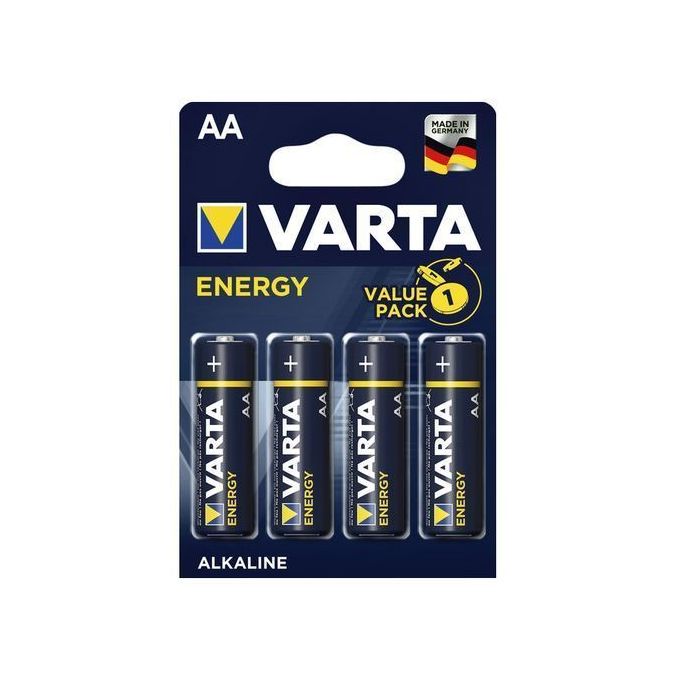VARTA PACK DE 4 PILES ALCALINE LR6 AA ENERGY 1.5 V
