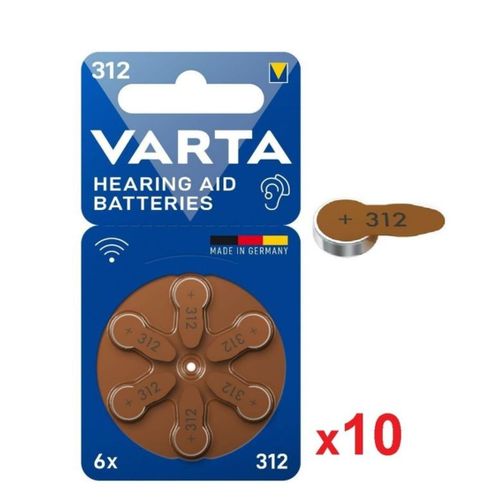 VARTA Professional Batterie 312 - Pile Auditive Haute Qualité Max Performance,10 Pack