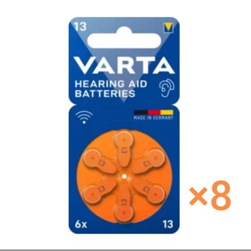 VARTA Professional Batterie S13 - Pile Auditive Haute Qualité Max Performance,8 Pack