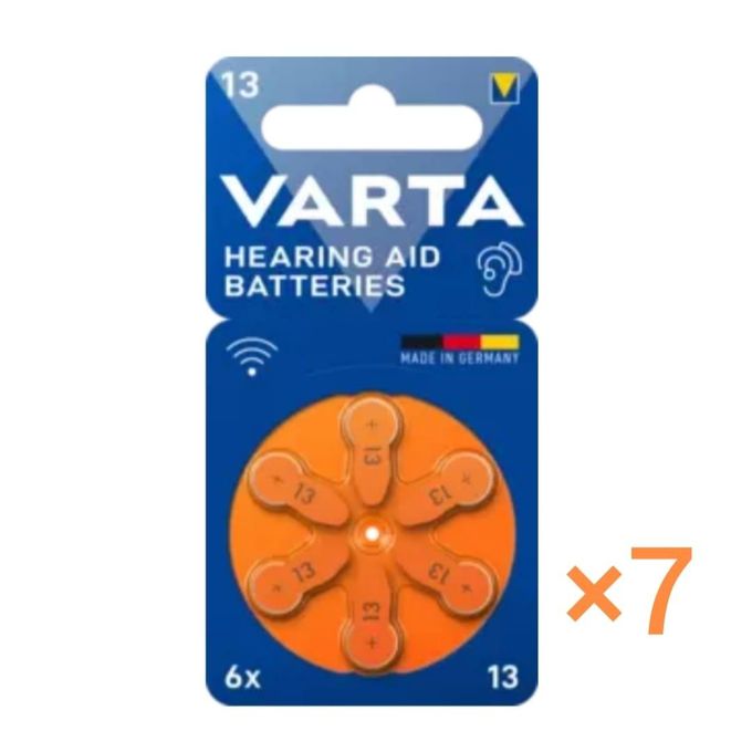 VARTA Professional Batterie S13 - Pile Auditive Haute Qualité Max Performance,7 Pack