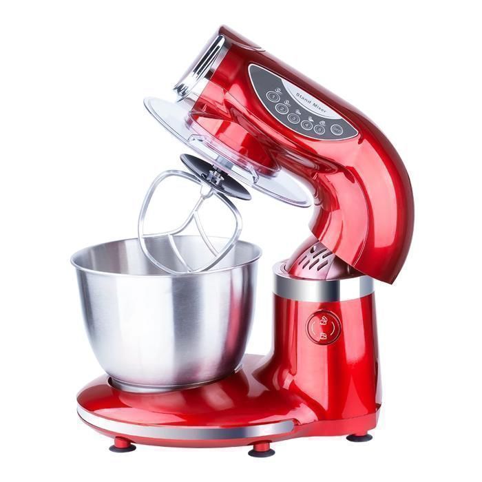 Venezia Robot Pétrin Pâtissier - 7L - Multifonctions - ROUGE - 1000W
